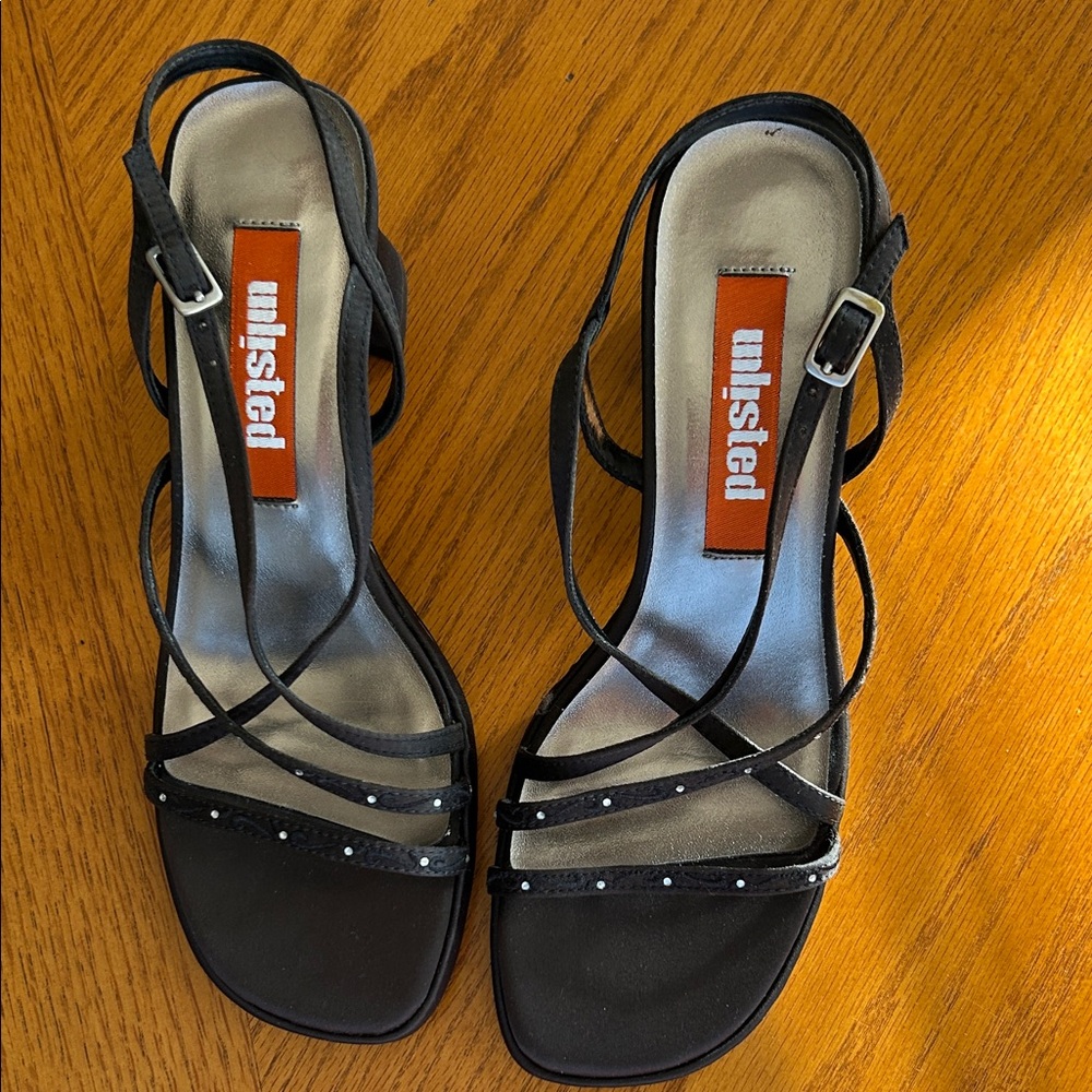 Unlisted by Kenneth Cole Black Strappy Heels